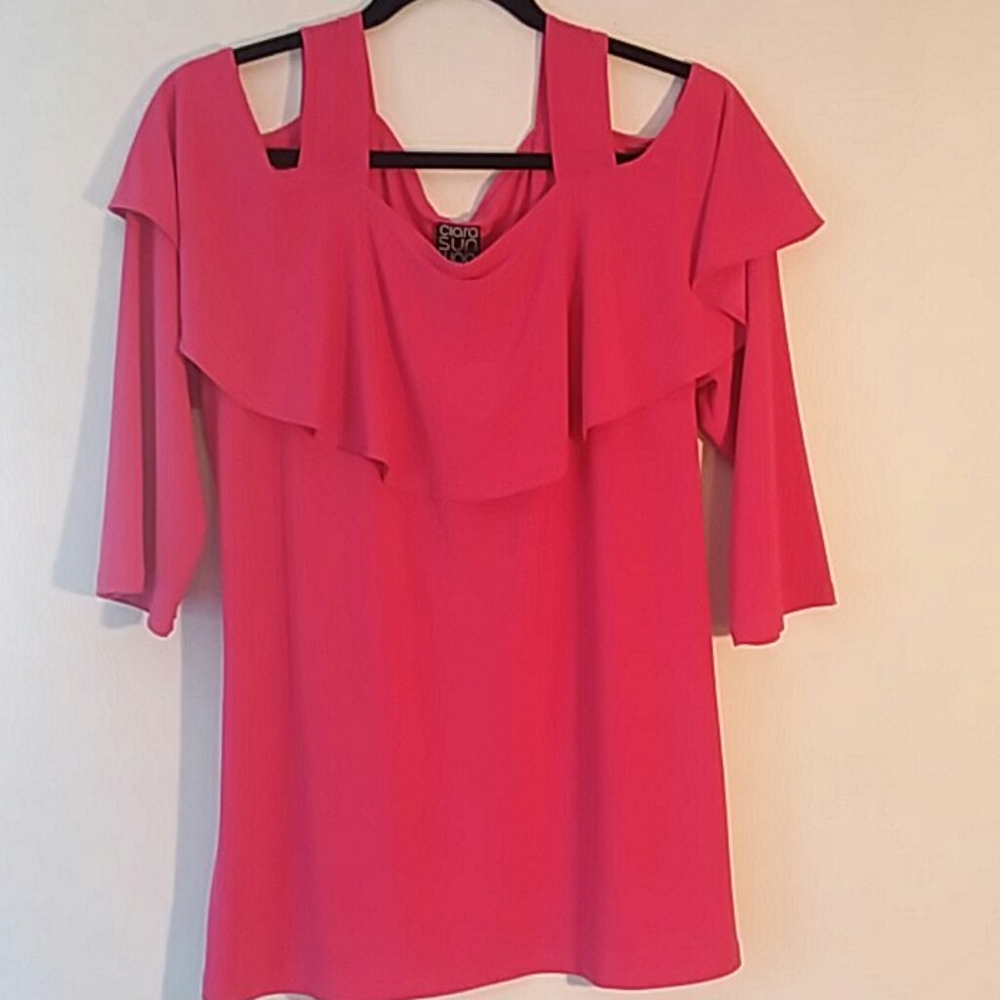 Clara Sun Woo Cold Shoulder  Top 1X